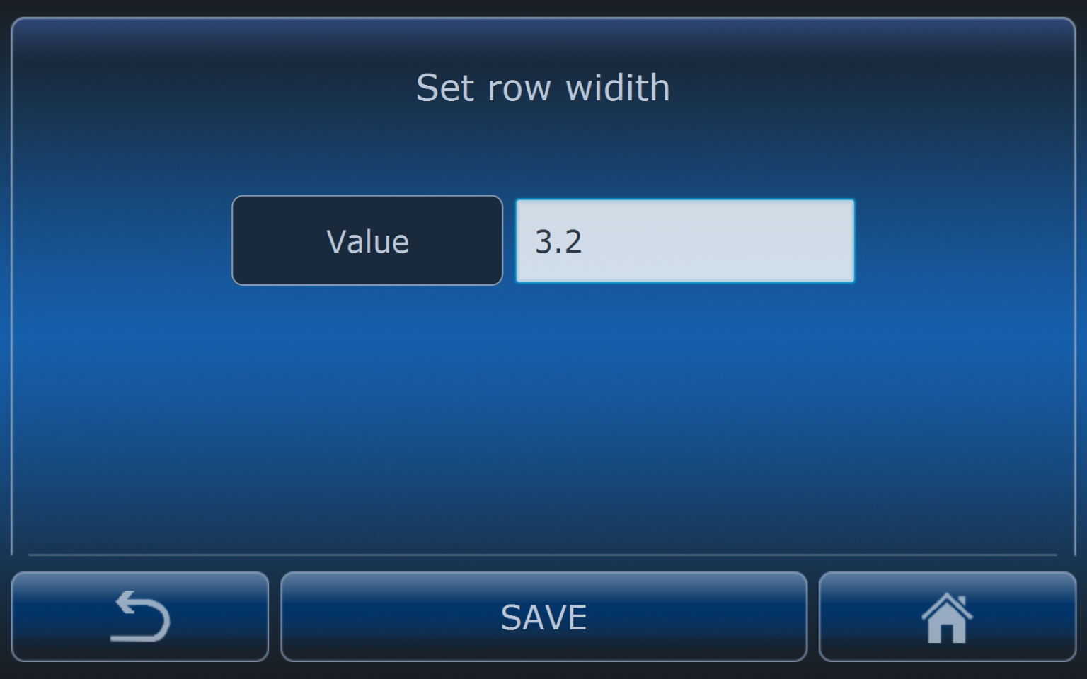 Row width adjustment
